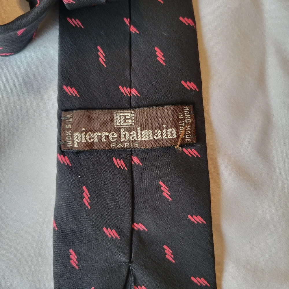 Pierre Balmain Paris Silk Tie Luxury Designer Necktie for Men French Luxury